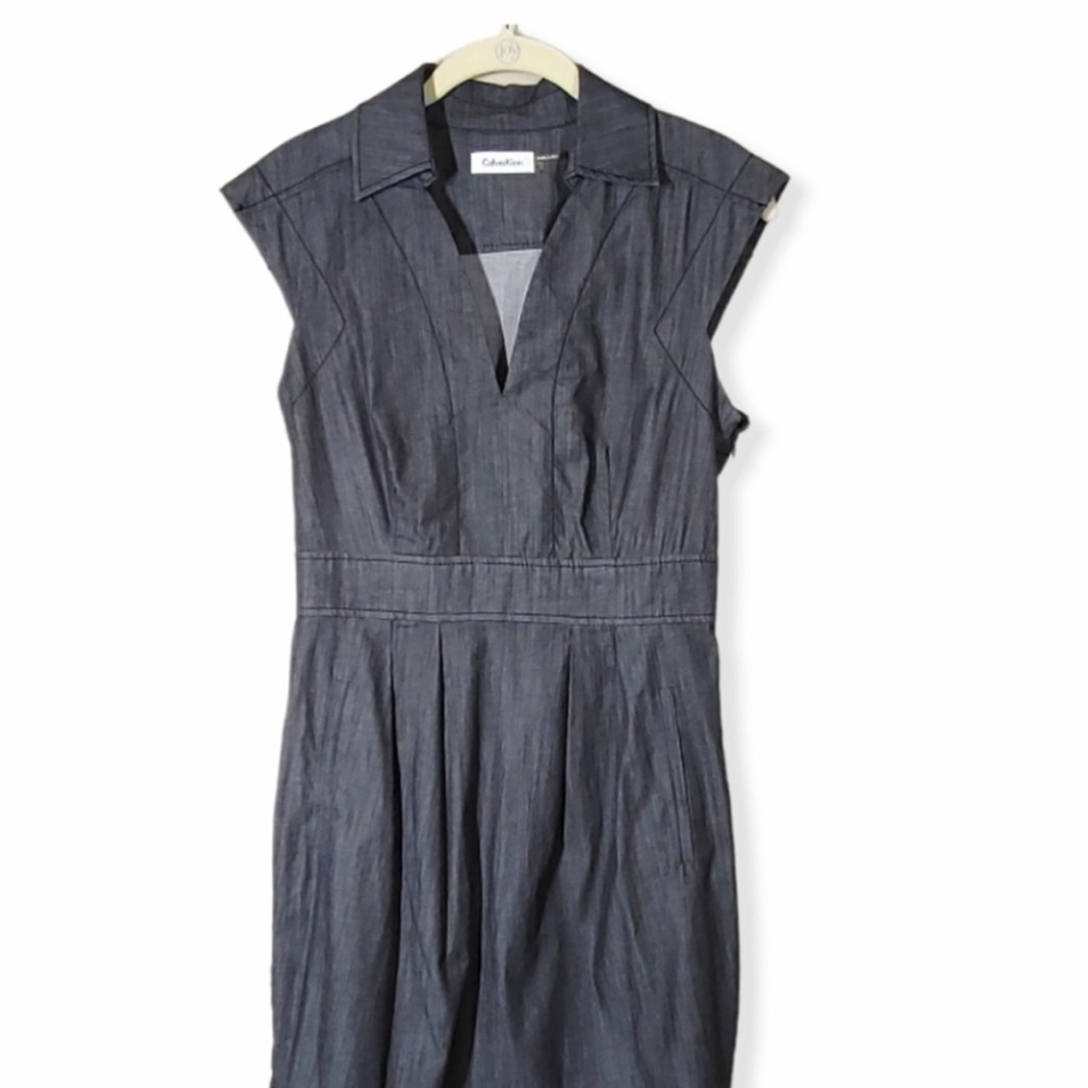 Calvin Klein Black Denim Dress Size 6